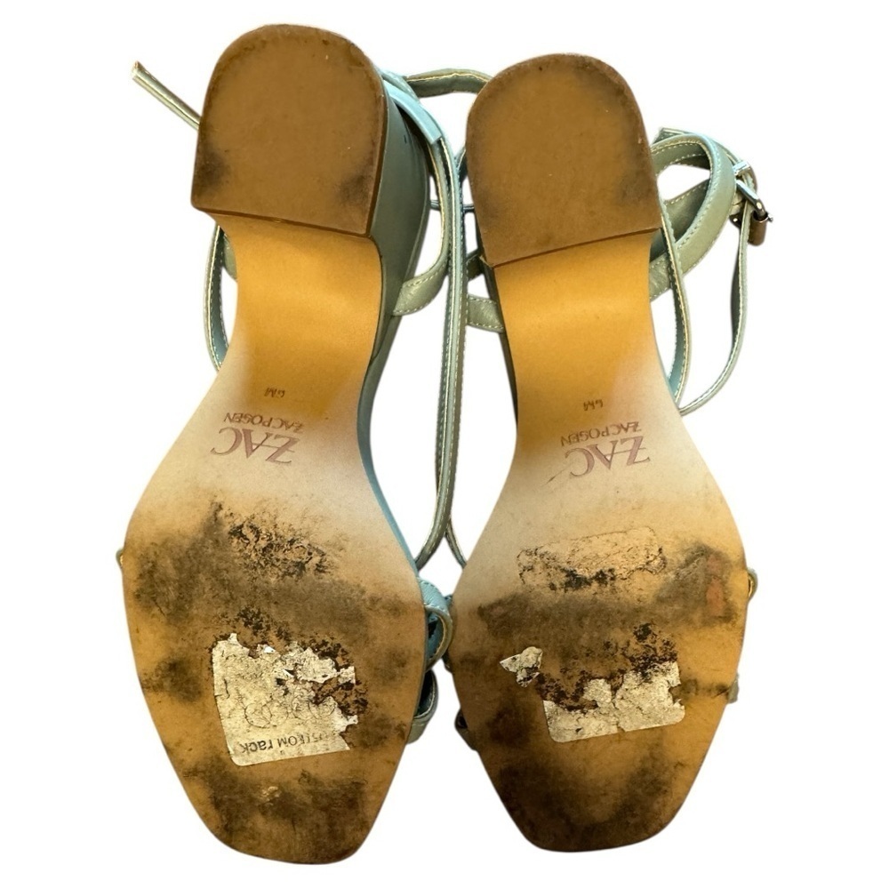 Zac Posen Green Strappy Heels for Formal Events - Picture 5 of 5